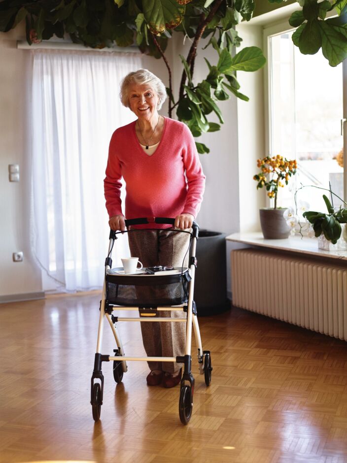 Safe, comfortable and mobile everyday at home - with the RIDDER Indoor  rollator - Ridder Online